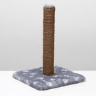 Когтеточка «Радость», 30×30×40 см, на подставке, джут, серая - Фото 2