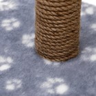 Когтеточка "Радость" на подставке, 30 х 30 х 40 см, джут, серая с лапками - Фото 4