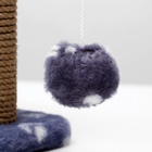 Когтеточка для котят двойная, 30×20×34 см, джут, серая с лапками - Фото 6