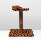 Когтеточка малая «Арена» с игрушкой, 40×40×55 см, джут, леопард - Фото 3