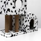 Домик для кошек с когтеточкой  "Двухуровневый", 72 х 37 х 110 см, джут, далматинец - фото 6303662