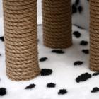 Домик для кошек с когтеточкой  "Двухуровневый", 72 х 37 х 110 см, джут, далматинец - фото 6303663