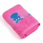 Полотенце махровое с бордюром Кошки, цвет розовый, размер 50х90см 380г/м 100% хлопок - фото 25348251