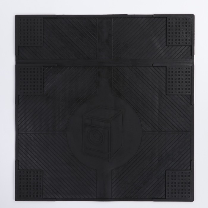 Коврик антивибрационный 65×62×0,7 см, цвет чёрный - фото 1885035988