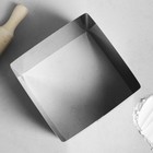 Форма для выпечки и выкладки TAS-PROM «Квадрат», h=12 см, 16×16 см, нержавеющая сталь - Фото 2