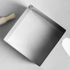 Форма для выпечки и выкладки «Квадрат», h=12 см, 22×22 см, нержавеющая сталь - Фото 2