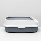 Туалет универсальный с бортом,  62 х 44 х 24 см серый - фото 24438641