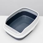 Туалет универсальный с бортом,  62 х 44 х 24 см серый - фото 24438642