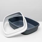 Туалет универсальный с бортом,  62 х 44 х 24 см серый - фото 24438643