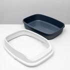 Туалет универсальный с бортом,  62 х 44 х 24 см серый - фото 24438644