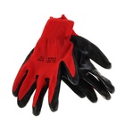 Перчатки садовые, нейлоновые, с резиновым обливом, размер 10, чёрно-красные, Greengo - Фото 7