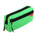 Пенал мягкий, 2 отделения, объёмный, 100 х 210 х 50 мм, Erich Krause, Neon Green 49004 - Фото 2