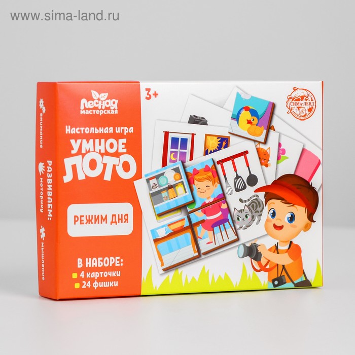 Умное лото. Режим дня, 24 фишки - Фото 1