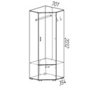 Шкаф угловой «Ника», 701×354×2032 мм, цвет венге/лоредо - Фото 3