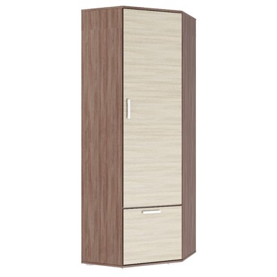 Шкаф угловой «Ника», 701×354×2032 мм, цвет ясень шимо светлый/ясень шимо тёмный