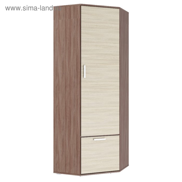 Шкаф угловой «Ника», 701×354×2032 мм, цвет ясень шимо светлый/ясень шимо тёмный - Фото 1