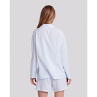 Блуза женская с воротником MINAKU: Enjoy цвет светло-голубой, р-р 52 - фото 809296901