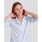 Блуза женская с воротником MINAKU: Enjoy цвет светло-голубой, р-р 52 - фото 809296902