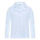 Блуза женская с воротником MINAKU: Enjoy цвет светло-голубой, р-р 52 - фото 809296904