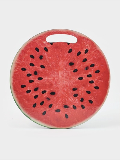 Доска разделочная сувенирная «Арбуз в разрезе», 25.5 см, круглая
