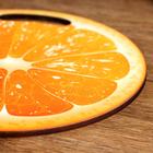 Доска разделочная и сервировочная круглая кухонная "Апельсин в разрезе", 25,5 см - Фото 2