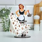 Салфетница фигурка Дарим Красиво «Девушка горничная», дерево, разноцветная - Фото 1