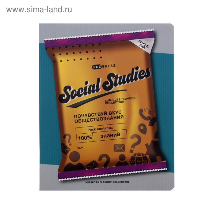 Тетрадь предметная «Пачки чипсов», 48 листов в клетку «Обществознание», обложка мелованный картон, УФ-лак - Фото 1