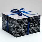 Коробка на 4 капкейка, кондитерская упаковка Present, 16 х 16 х 10 см - фото 318337176