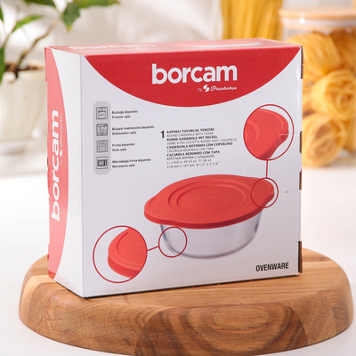 Форма для запекания из жаропрочного стекла Borcam, 1,45 л, с крышкой