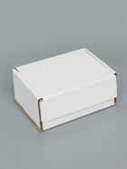 Коробка самосборная, белая, для подарков, хранения и отправки посылок, 22×16.5×10 см - Фото 2