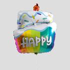 Шар фольгированный 34" «Счастливый», торт - Фото 1