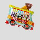 Шар фольгированный 32" «С днём рождения!», автобус, фигура - фото 318337261