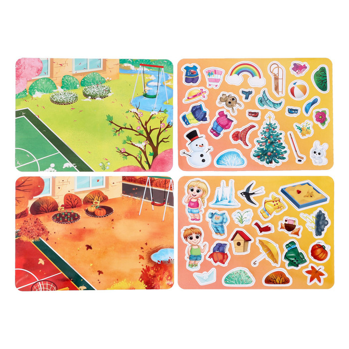 Магнитный набор «Изучаем времена года», в пакете 47244