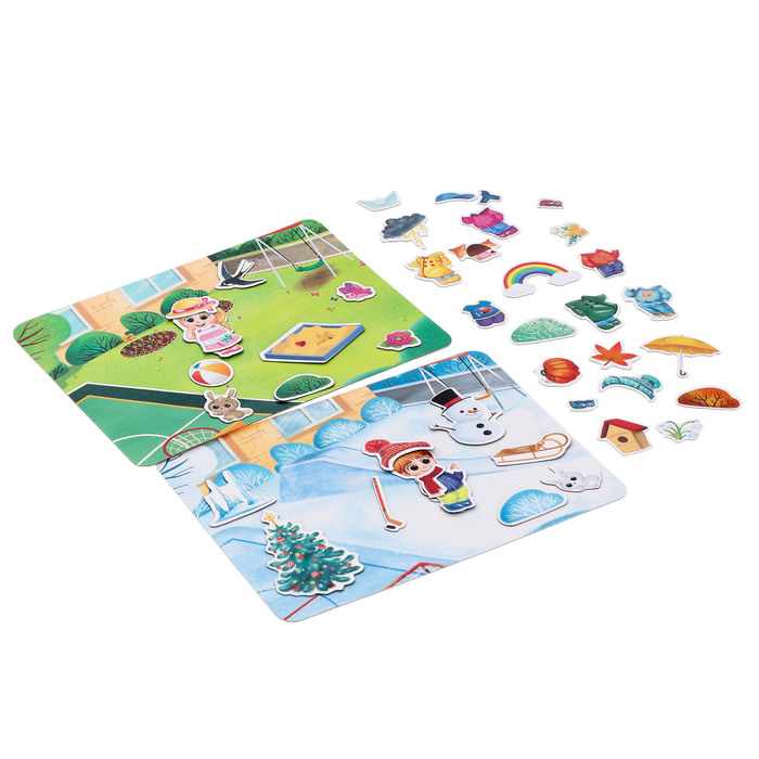 Магнитный набор «Изучаем времена года», в пакете 47244