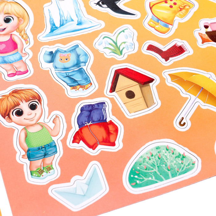 Магнитный набор «Изучаем времена года», в пакете 47244