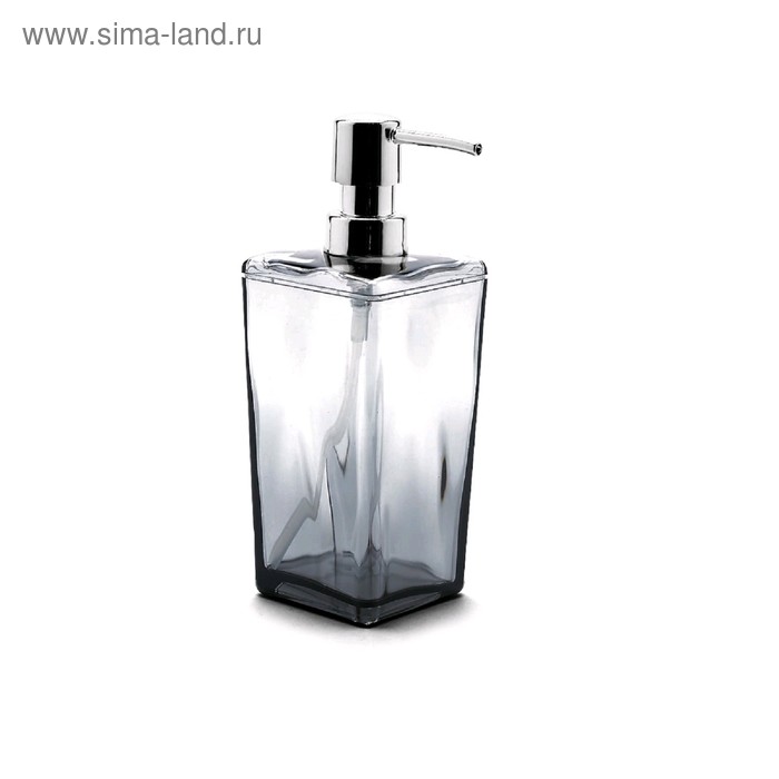 Дозатор для жидкого мыла Biga, пластик, цвет прозрачно-чёрный - Фото 1