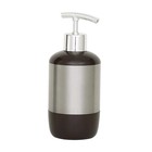 Дозатор для жидкого мыла Lima, 450 мл, пластик, нержавейка, цвет коричневый - фото 294929681