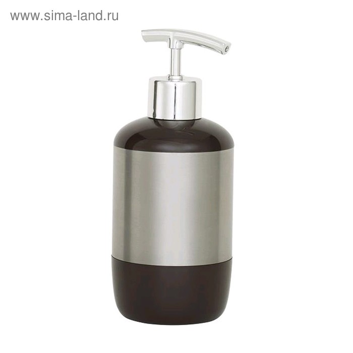 Дозатор для жидкого мыла Lima, 450 мл, пластик, нержавейка, цвет коричневый - Фото 1