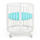 Простыня круглая 115х115 см, цвет мятный, мако-сатин - фото 809631523