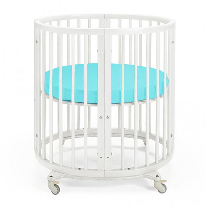 Простыня круглая «Крошка Я» 115×115 см, цвет мятный, мако-сатин