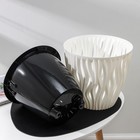 Кашпо для цветов со вставкой «Вдохновение», 7.5 л, белое/чёрное - Фото 2