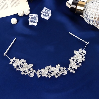 Аксессуар для волос «Мальви», лилии, 17 см, серебро