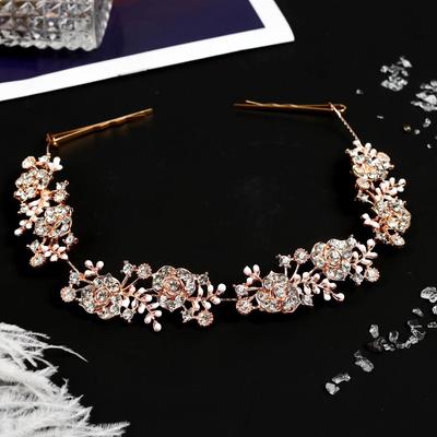 Аксессуар для волос «Анжелика», розочки, 23 см, золото