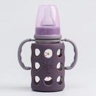 Бутылочка в силиконовом чехле, стекло, классическое горло, +3мес., 120 мл., МИКС, для, девочка - Фото 3