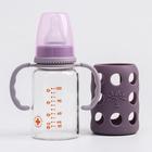 Бутылочка в силиконовом чехле, стекло, классическое горло, +3мес., 120 мл., МИКС, для, девочка - Фото 8