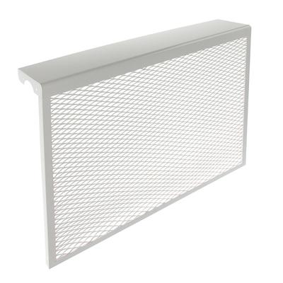 Экран на чугунный радиатор, 690×610×142 мм, 7 секций, металлический, белый