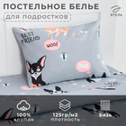 Постельное белье "Этель" 1.5 сп Best friend 143*215 см, 150*214 см, 50*70 см -1 шт,100% хл, бязь 4855280 - фото 1507650