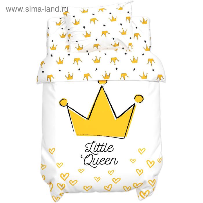 Постельное белье "Крошка Я" Little queen 112*147 см, 60*120+20 см, 40*60 см, 100% хлопок - Фото 1