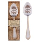 Ложка с гравировкой чайная "Евгений" в подарочной коробке - Фото 1