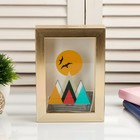 Копилка интерьерная пластик "Полет на закате в горах" 17х12х3,8 см  (артикул 4785427)  большой выбор товаров оптом и в розницу по низким ценам с доставкой